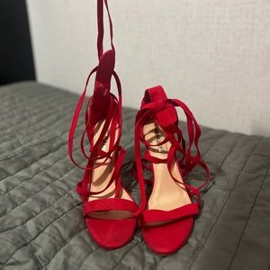 Red Strapped Heels